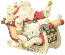 Karen Hahn Santa Claus in Sleigh with Lantern and Toys Christmas Figure