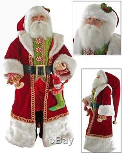 Katherine's Collection 24 Long Coat Santa Claus Christmas Doll 28-628074 NEW
