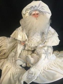 Katherine's Collection Wayne Kleski Retired 24 Santa Claus Doll Christmas White