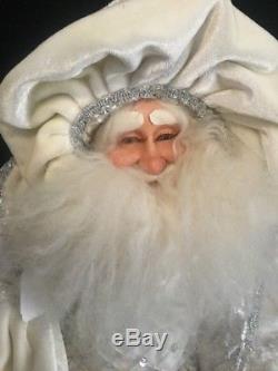 Katherine's Collection Wayne Kleski Retired 24 Santa Claus Doll Christmas White