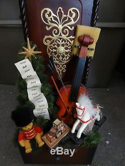 Kirkland Realistic 30 Santa Claus Grandfather Wood Clock Christmas Decoration