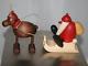 Köhler Rudolph Reindeer Moose Santa Claus On Sleigh Figure Rare Made In Germany