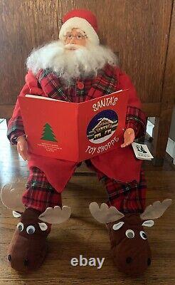 Kurt Adler A Moment To Relax Christmas Sitting Santa Clause Display Figure