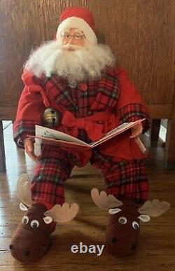 Kurt Adler A Moment To Relax Christmas Sitting Santa Clause Display Figure