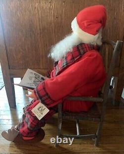 Kurt Adler A Moment To Relax Christmas Sitting Santa Clause Display Figure