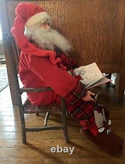 Kurt Adler A Moment To Relax Christmas Sitting Santa Clause Display Figure