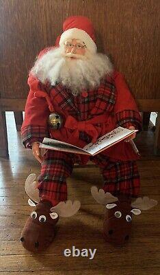 Kurt Adler A Moment To Relax Christmas Sitting Santa Clause Display Figure