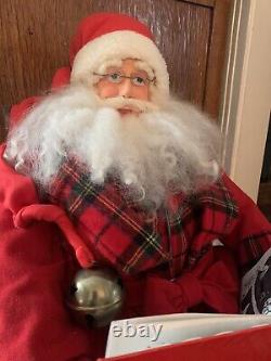 Kurt Adler A Moment To Relax Christmas Sitting Santa Clause Display Figure