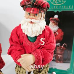 Kurt Adler KSA Collectibles Tee Time Santa On The Green Mr & Mrs Claus Figurines