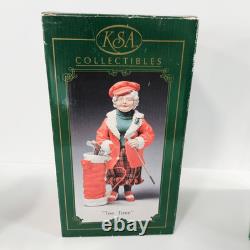 Kurt Adler KSA Collectibles Tee Time Santa On The Green Mr & Mrs Claus Figurines