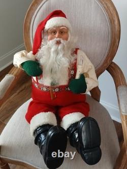 LARGE Sitting Santa 36 INCHES Motion Sensor CANDLE & TALKING 2001