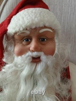 LARGE Sitting Santa 36 INCHES Motion Sensor CANDLE & TALKING 2001