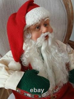 LARGE Sitting Santa 36 INCHES Motion Sensor CANDLE & TALKING 2001