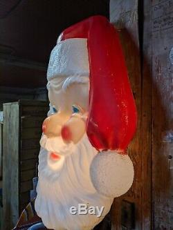 LARGE Vintage Empire 36 Blow Mold Santa Claus Face Christmas Decoration