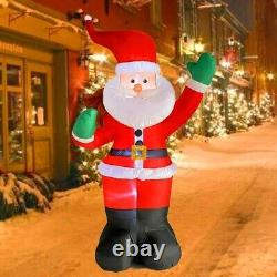 LED Backpack Santa Claus Inflatable Festive Christmas Yard Decoration