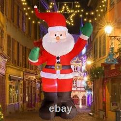 LED Backpack Santa Claus Inflatable Festive Christmas Yard Decoration