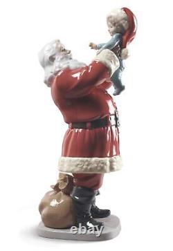 LLADRÓ Merry Christmas Santa! Figurine Porcelain 15 inch tall Figure 1009254