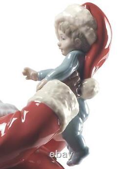 LLADRÓ Merry Christmas Santa! Figurine Porcelain 15 inch tall Figure 1009254