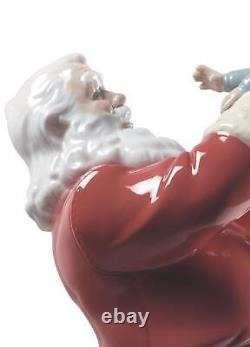 LLADRÓ Merry Christmas Santa! Figurine Porcelain 15 inch tall Figure 1009254