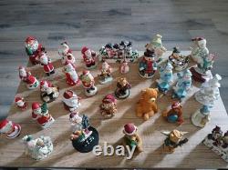 LOT of 33 Vintage VTG Santa Claus Figures Snowmen And Bears/ Merry Christmas