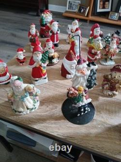 LOT of 33 Vintage VTG Santa Claus Figures Snowmen And Bears/ Merry Christmas