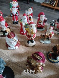 LOT of 33 Vintage VTG Santa Claus Figures Snowmen And Bears/ Merry Christmas
