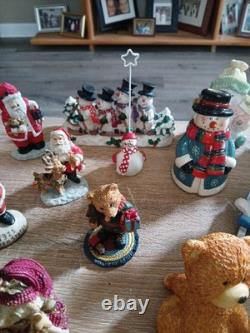 LOT of 33 Vintage VTG Santa Claus Figures Snowmen And Bears/ Merry Christmas