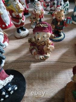 LOT of 33 Vintage VTG Santa Claus Figures Snowmen And Bears/ Merry Christmas