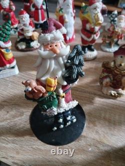 LOT of 33 Vintage VTG Santa Claus Figures Snowmen And Bears/ Merry Christmas