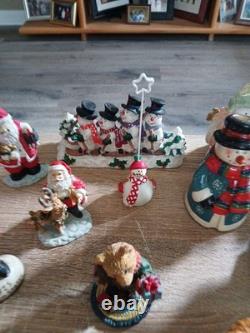 LOT of 33 Vintage VTG Santa Claus Figures Snowmen And Bears/ Merry Christmas