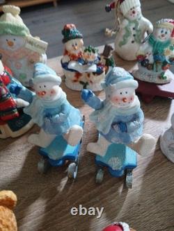 LOT of 33 Vintage VTG Santa Claus Figures Snowmen And Bears/ Merry Christmas