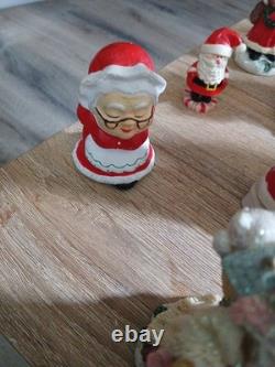 LOT of 33 Vintage VTG Santa Claus Figures Snowmen And Bears/ Merry Christmas