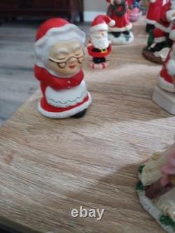 LOT of 33 Vintage VTG Santa Claus Figures Snowmen And Bears/ Merry Christmas