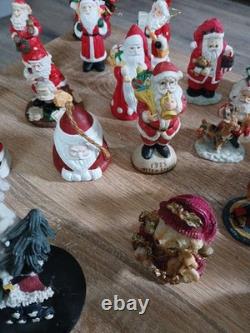 LOT of 33 Vintage VTG Santa Claus Figures Snowmen And Bears/ Merry Christmas