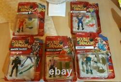 LOT of 5 1993 Tyco Double Dragon Figure MOC Jimmy Billy Lee Vortex Shadow master
