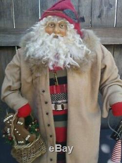 Large 24 Handmade Santa Claus by House of Hatten & Artist Dee Gann