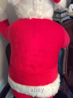 Large 34 Vintage Rubber Face Santa Claus Doll By Superior Toy & Novelty Co