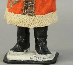 Large Antique Belsnickle German c. 1920 Candy Container MUSICAL Santa Claus
