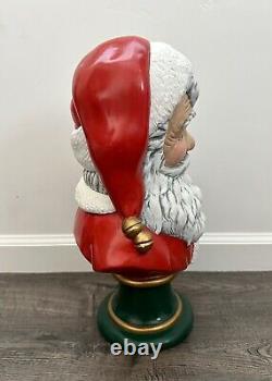 Large Ceramic Santa Clause Bust Christmas Decoration Figure