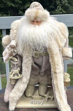 Large Folk Art Santa Claus by Carol Bouquet Woodland Figurine 24 withOriginal Tag