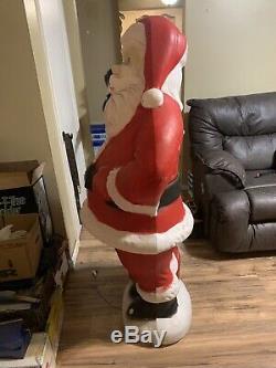 Large Huge Lighted Blow Mold 60 Santa Claus with Light Cord Life Size 5 Tall