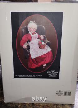 Large'RARE' 17 Mrs. Claus in Chair withbasket by Kurt Adler & Jacqueline Kent