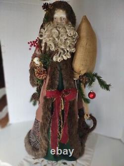 Large Santa Claus 34 Father Christmas tree topper standing Country Folk art