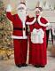 Large Standing Mr. & Mrs. Santa Claus Couple Christmas Holiday Figures 2-pc