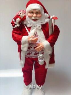Large Traditional Father Christmas Santa Claus Xmas Figure Decoration 95cm