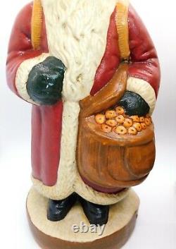 Large Vaillancourt Folk Art Santa Father Christmas 1987 Figure Gorham 11 1/2