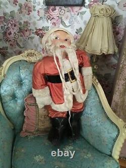 Large antique German Christmas Store Display Santa Claus 29 Inches 1920-1940