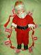 Large Antique, Jointed Composition Santa Claus Doll Figure, Molded Beard & Boots