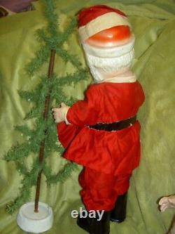 Large antique, jointed composition SANTA CLAUS doll figure, molded beard & boots