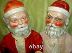 Large antique, jointed composition SANTA CLAUS doll figure, molded beard & boots